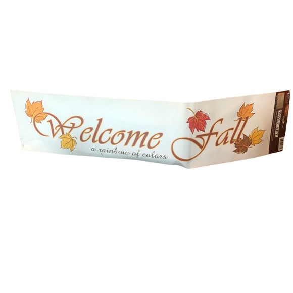 NWT Vintage Thanksgiving Fall Wall Window Art Removable Reusable Welcome Fall - Picture 2 of 6